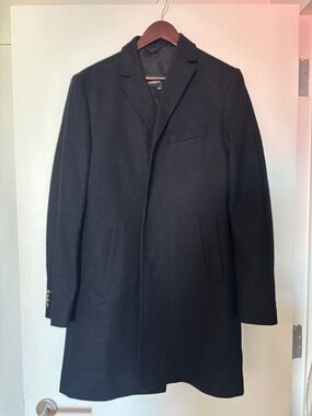 J Lindeberg Navy Wool Coat